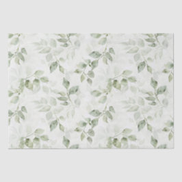 Papel De Seda Padrão de Folha Botânica