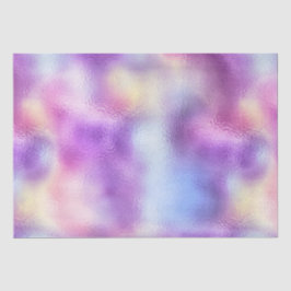 Papel De Seda Padrão de Folha de Gradiente Iridescente Roxo Eleg