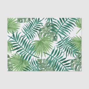Papel De Seda Padrão de Folha de Verão para Presentes Tropicai