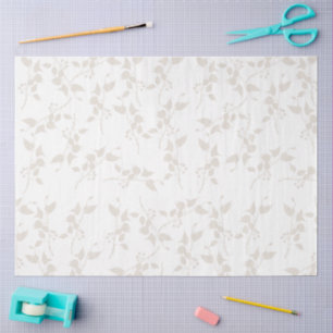 Papel De Seda Padrão De Folha Decorativa De Suíno Botânico