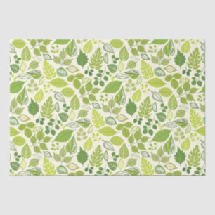 Papel De Seda Padrão de Folha Verde