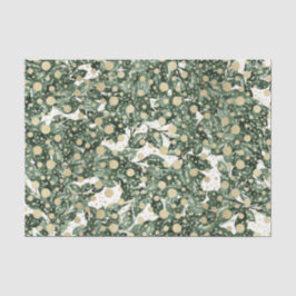 Papel De Seda Padrão de Folha Verde 17