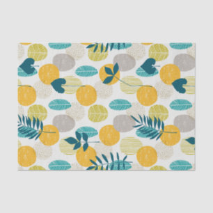 Papel De Seda Padrão de folhas coloridas