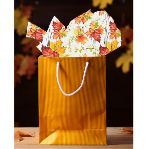 Papel De Seda padrão de folhas de bordo de outono