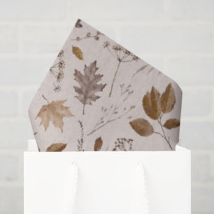 Papel De Seda Padrão de Folhas de outono
