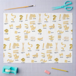 Papel De Seda Padrão de Formas e Nomes de Massa Italiana
