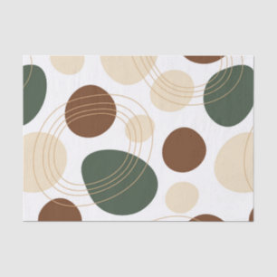 Papel De Seda Padrão de formas orgânicas de tons de Terra 2