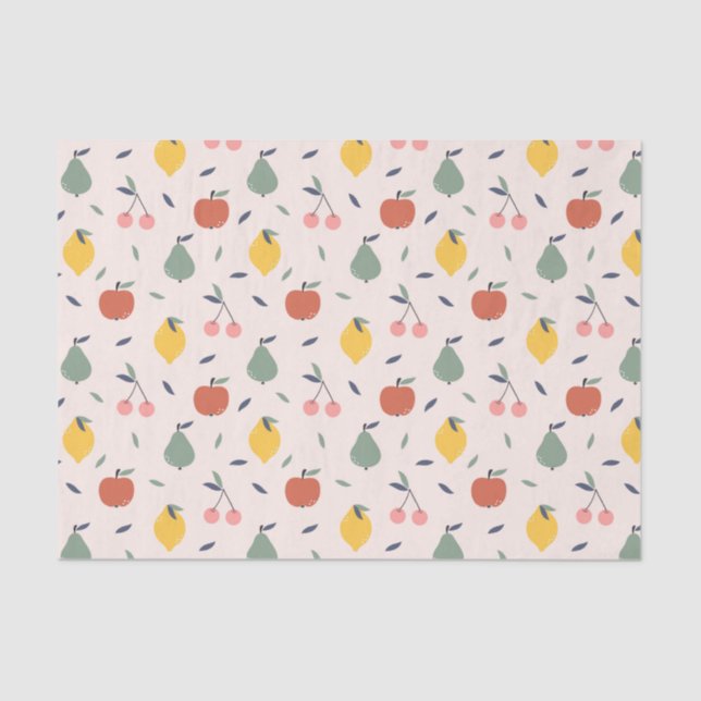 Papel De Seda Padrão de Fruta cômoda (Frente )