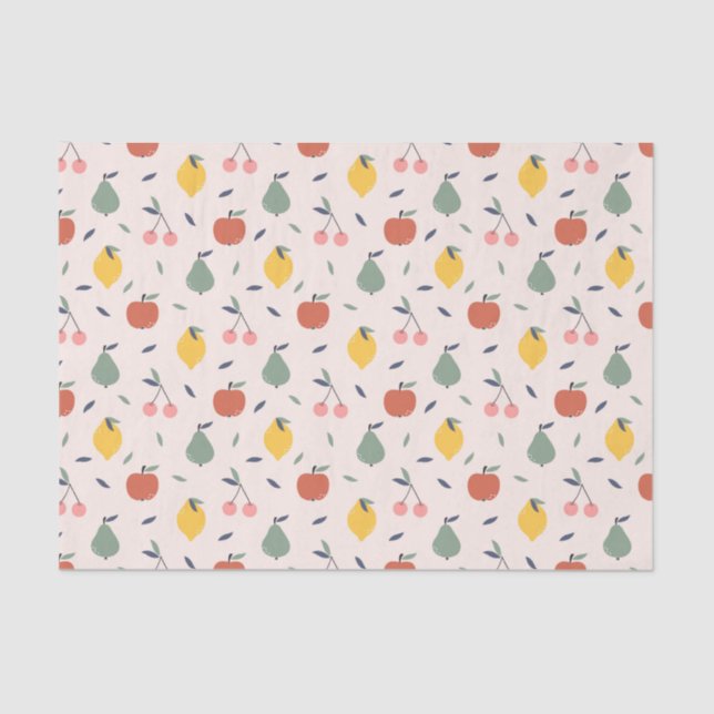 Papel De Seda Padrão de Fruta cômoda (Frente )