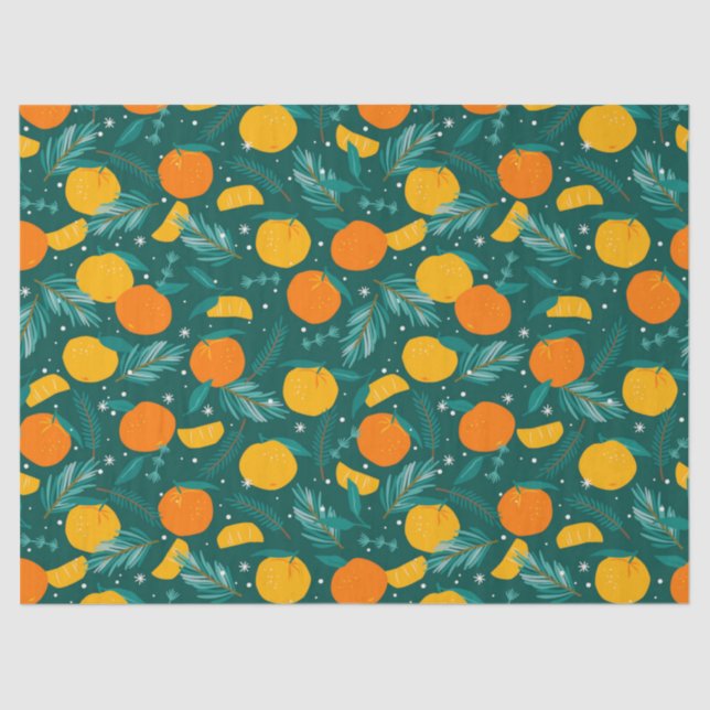 Papel De Seda Padrão de fruta de Citrus (Frente )