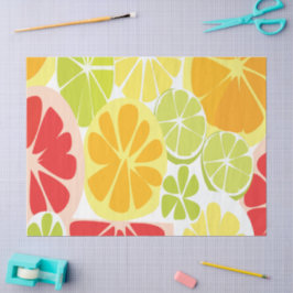 Papel De Seda Padrão de Frutas Cítricas