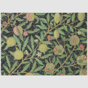 Papel De Seda Padrão de Frutas Romã Escura de William Morris