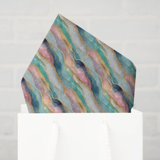 Papel De Seda Padrão de Geodo Abstrato (Sacola de presentes)