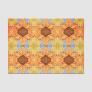 Papel De Seda Padrão de girassol Amarelo Aquarela Boho