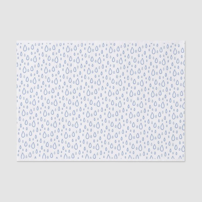 Papel De Seda Padrão de gotas de água em chuva (Frente )