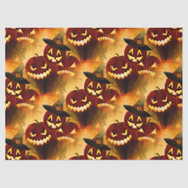 Papel De Seda Padrão de Halloween (Frente )