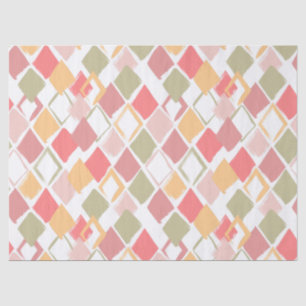 Papel De Seda Padrão de Harlequin em picolés de cor de verão 