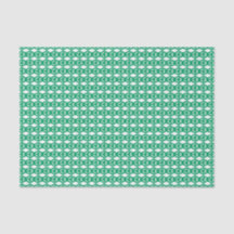 Padrão de Hexágono Branco Verde Trevo