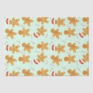 Papel De Seda Padrão de Homens de Gingerbread