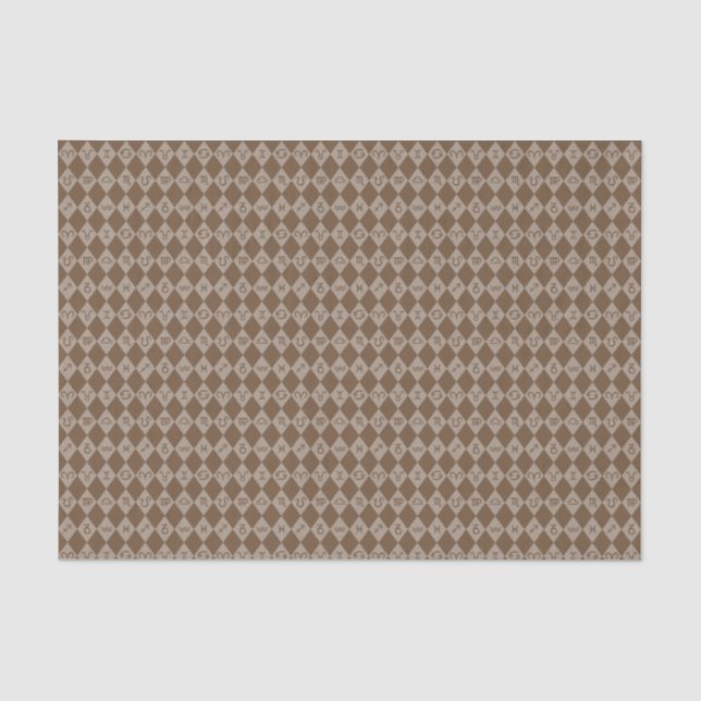 Papel De Seda Padrão de Horóscopo (Frente )