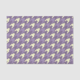 Papel De Seda Padrão de houndstooth em roxo e creme