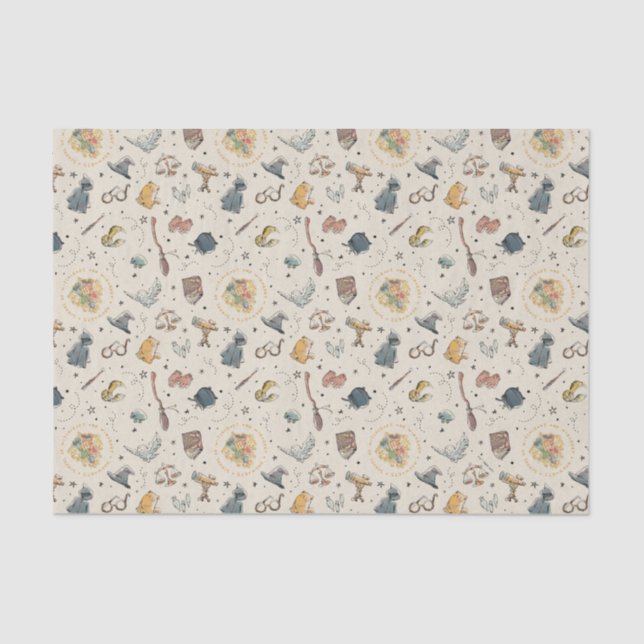 Papel De Seda Padrão de ícones do Harry Potter - Chá de fraldas (Frente )