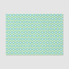 Papel De Seda Padrão de Ikat Tribal de Mint Green e Teal