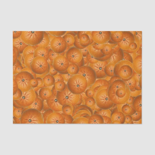 Papel De Seda Padrão de Impressão de frutado Tangerina (Frente )