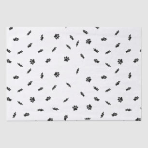 Papel De Seda Padrão de Impressão de Pata de Cachorro de Confett