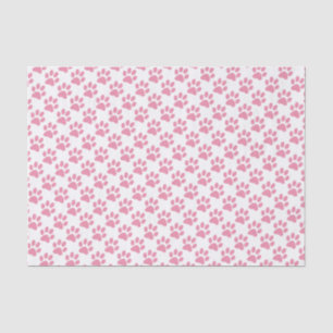 Papel De Seda Padrão de impressão de pata rosa
