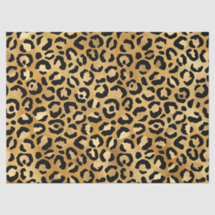 Papel De Seda Padrão de Impressão Leopard Selvagem e Exótica