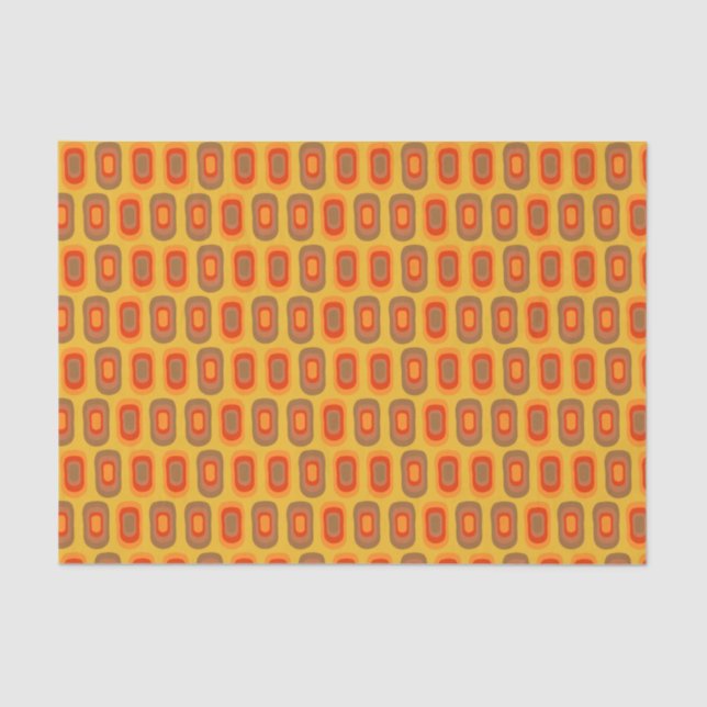 Papel De Seda Padrão de inspiração retroativa (Frente )