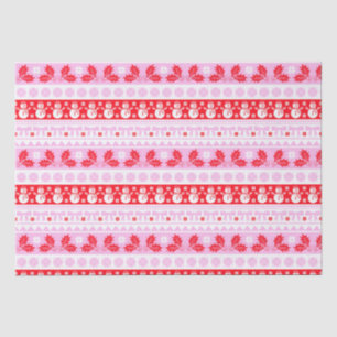 Papel De Seda Padrão de Knit de Suéter Feio de Natal em Rosa e V