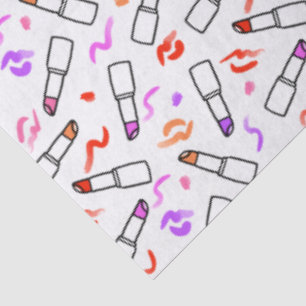 Papel De Seda Padrão de Lábios