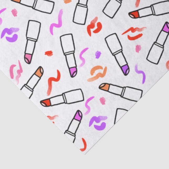 Papel De Seda Padrão de Lábios (Detalhes )