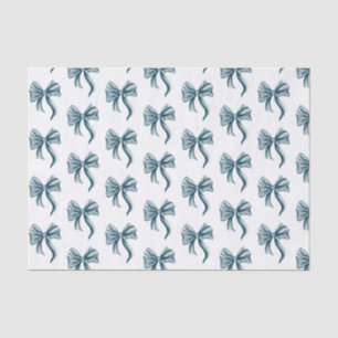 Papel De Seda Padrão de Laço Azul Simples