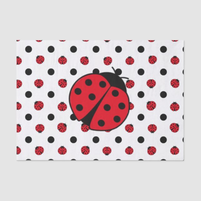 Papel De Seda Padrão de ladybug (Frente )