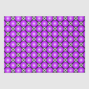 Papel De Seda Padrão de Latice Preta de Pontos Rosa Magenta