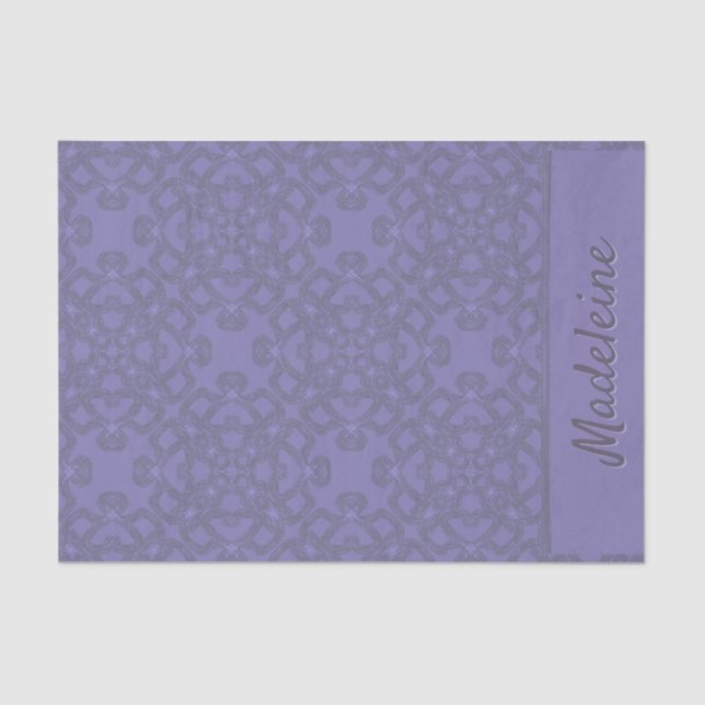 Papel De Seda Padrão de lavanda personalizado (Frente )