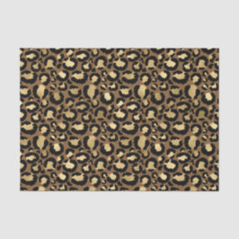 Papel De Seda Padrão de leopardo dourado