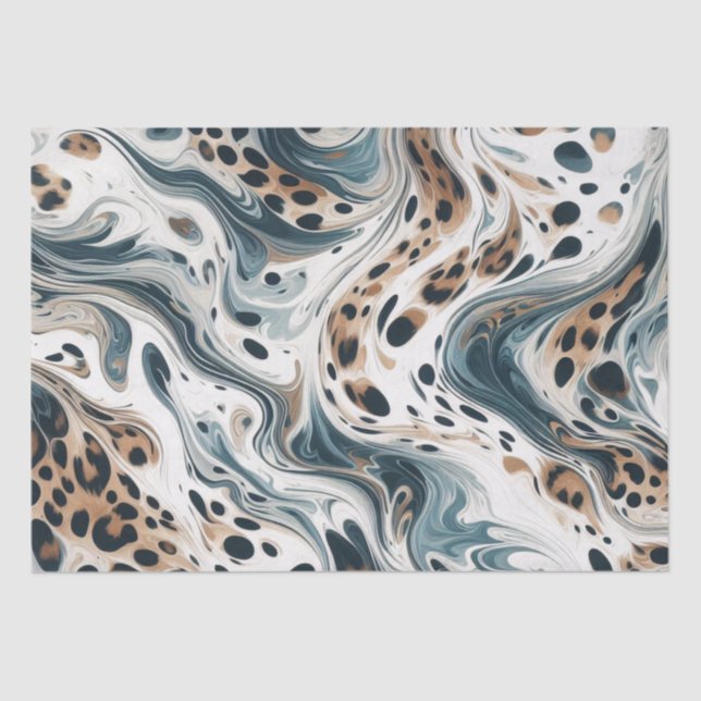 Papel De Seda Padrão de leopardo Via Láctea (Frente )
