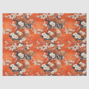Papel De Seda Padrão de Leque de Flor de Cerejeira Japonesa (1)