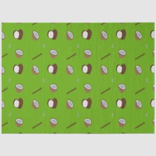 Papel De Seda Padrão de letra C de coco verde Alfabeto tropica