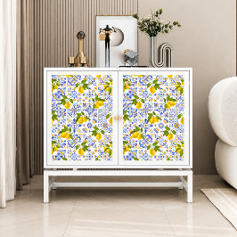 Papel De Seda padrão de limão cítrico Mediterrâneo