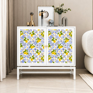 Papel De Seda padrão de limão cítrico Mediterrâneo