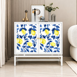 Papel De Seda padrão de limão cítrico Mediterrâneo