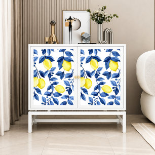 Papel De Seda padrão de limão cítrico Mediterrâneo