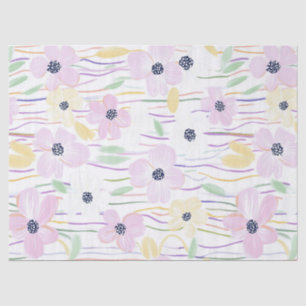 Papel De Seda Padrão de Linha Floral Abstrata Moderna (6)