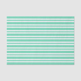 Papel De Seda Padrão de Listras Brancas Aquamarine