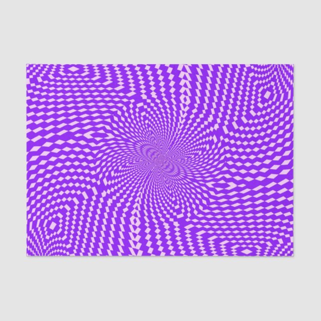 Papel De Seda padrão de listras de quadrados polares mandala (Frente )